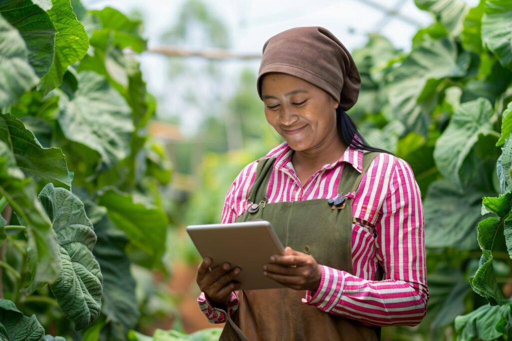 photorealistic-view-woman-harvesting-organic-sustainable-garden